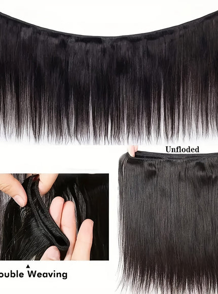 KissICON KissIcon Brazilian Straight Hair 3 Bundles Virgin Hair