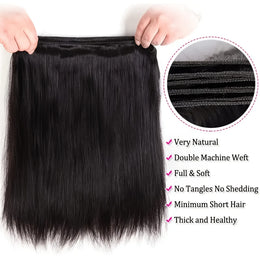KissICON KissIcon Brazilian Straight Hair 3 Bundles Virgin Hair