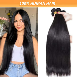 KissICON KissIcon Brazilian Straight Hair 3 Bundles Virgin Hair