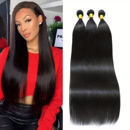KissICON KissIcon Brazilian Straight Hair 3 Bundles Virgin Hair