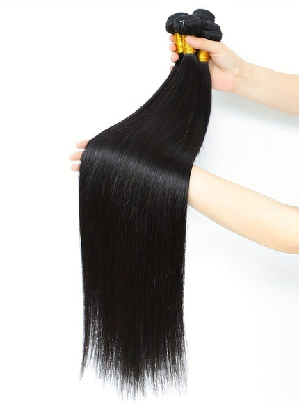 KissICON Kissicon Brazilian Straight Hair Bundles Lace Virgin Bra