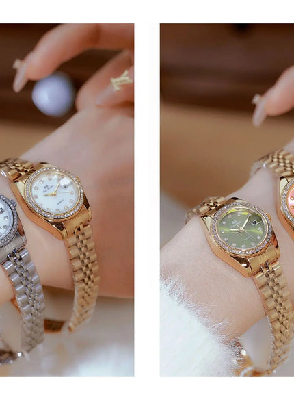 KissICON KissIcon BS Women Watch Calendar Quartz Steel Band