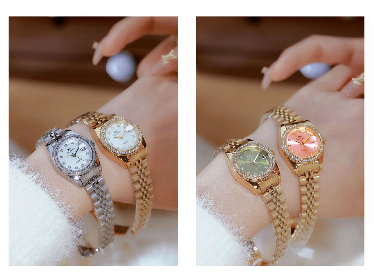 KissICON KissIcon BS Women Watch Calendar Quartz Steel Band