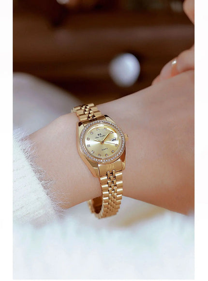 KissICON KissIcon BS Women Watch Calendar Quartz Steel Band