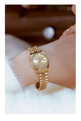 KissICON KissIcon BS Women Watch Calendar Quartz Steel Band