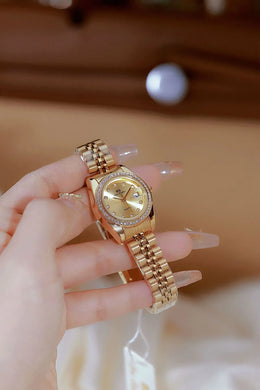 KissICON KissIcon BS Women Watch Calendar Quartz Steel Band