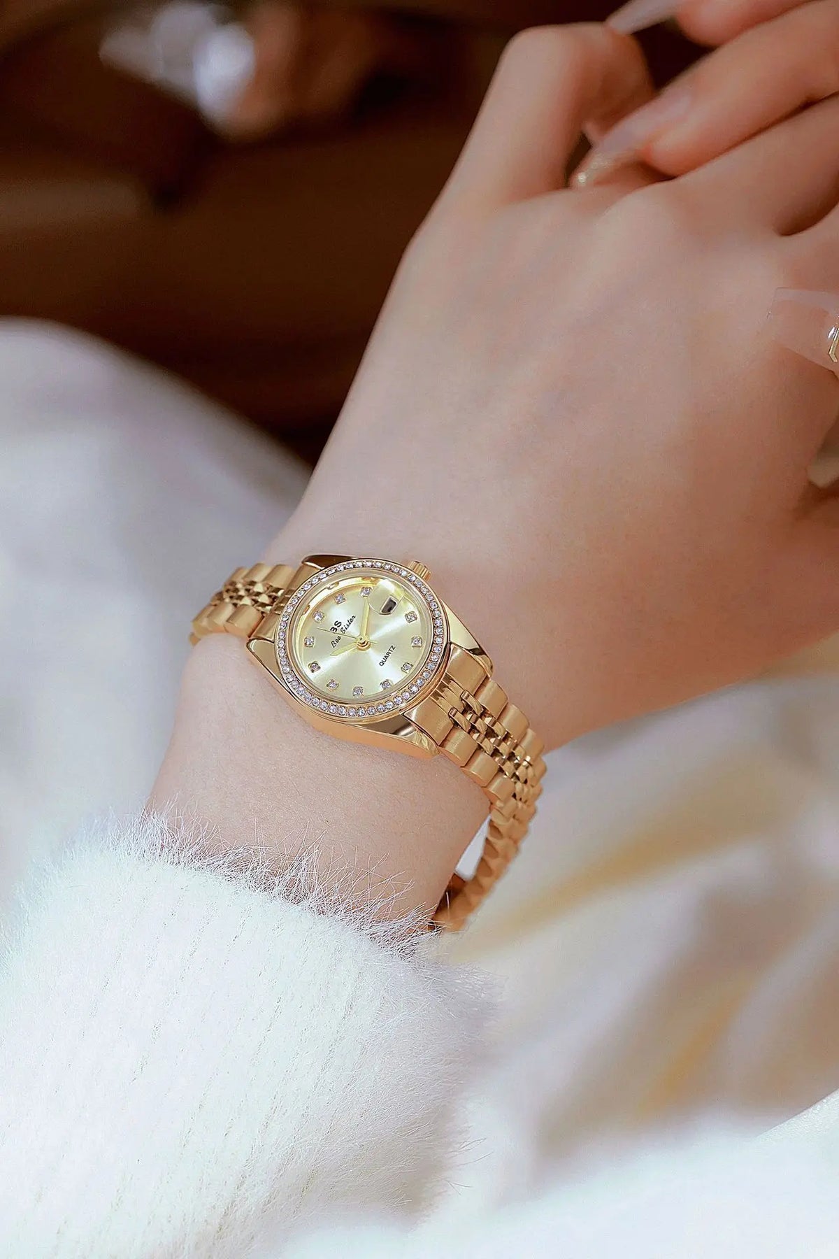 KissICON KissIcon BS Women Watch Calendar Quartz Steel Band