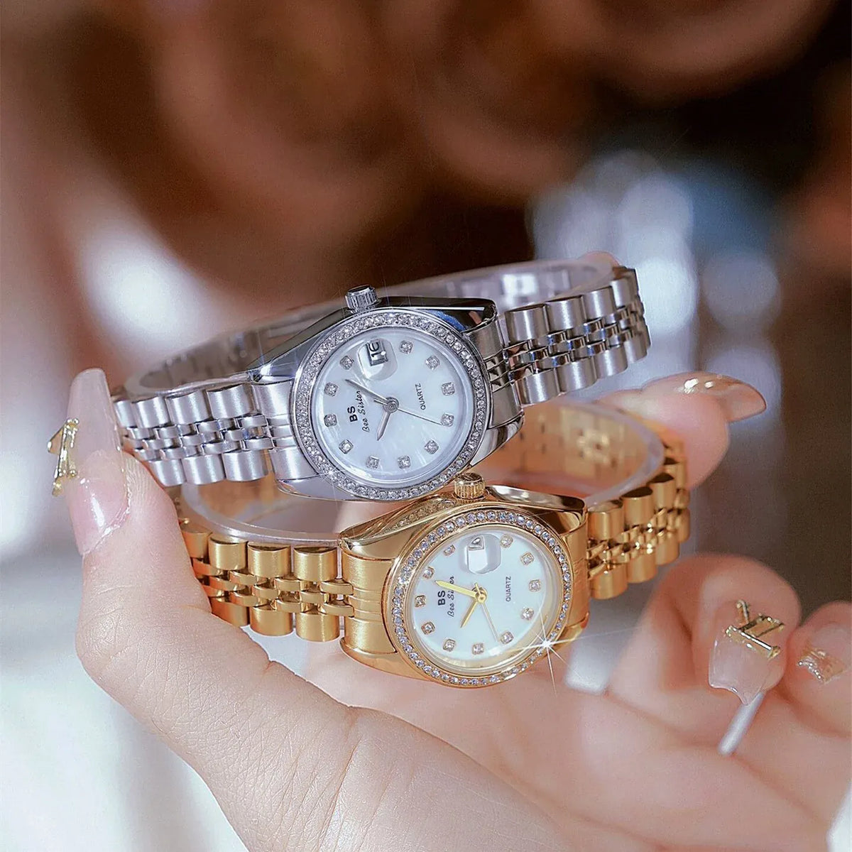 KissICON KissIcon BS Women Watch Calendar Quartz Steel Band