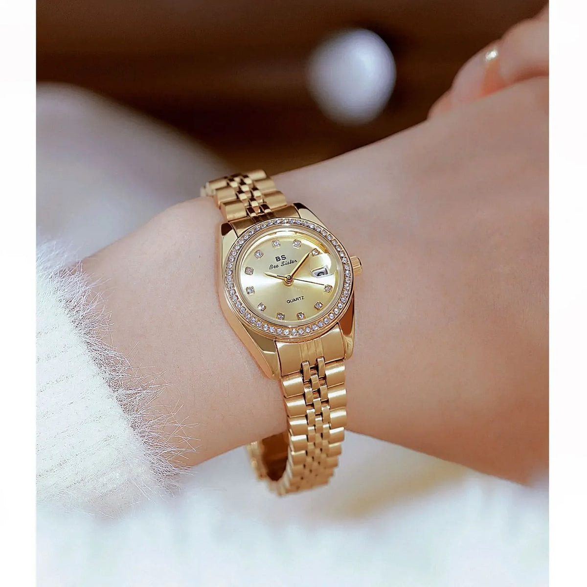 KissICON KissIcon BS Women Watch Calendar Quartz Steel Band