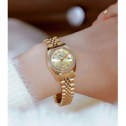 KissICON KissIcon BS Women Watch Calendar Quartz Steel Band