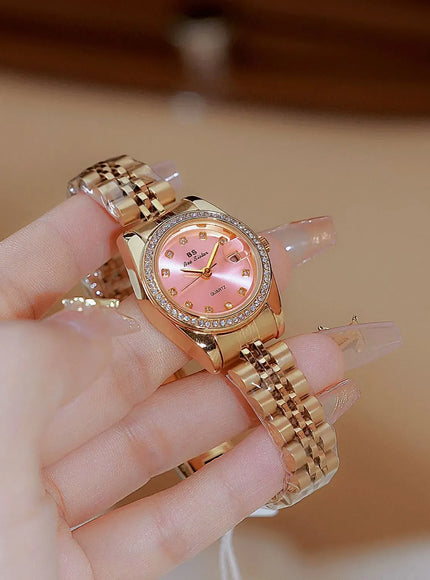 KissICON KissIcon BS Women Watch Calendar Quartz Steel Band