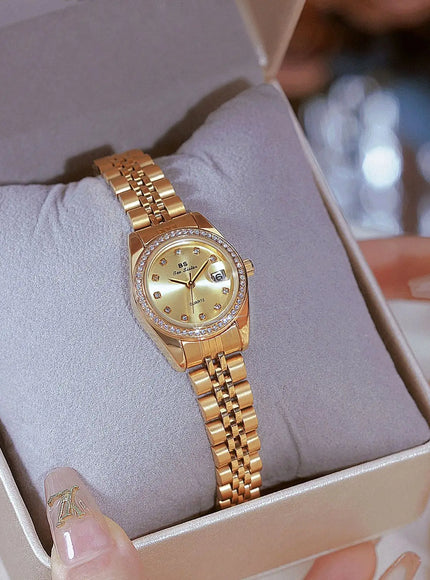 KissICON KissIcon BS Women Watch Calendar Quartz Steel Band