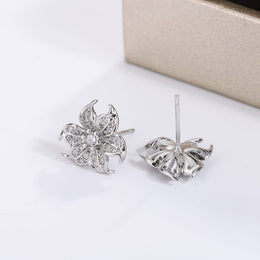 KissICON KissIcon Charming Flower Earrings - Sparkling CZ Shine