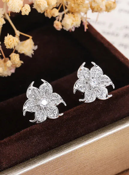 KissICON KissIcon Charming Flower Earrings - Sparkling CZ Shine