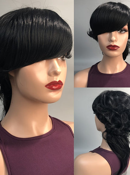 KissICON Kissicon Chic Mullet Pixie Wig Flattering Wave Ring