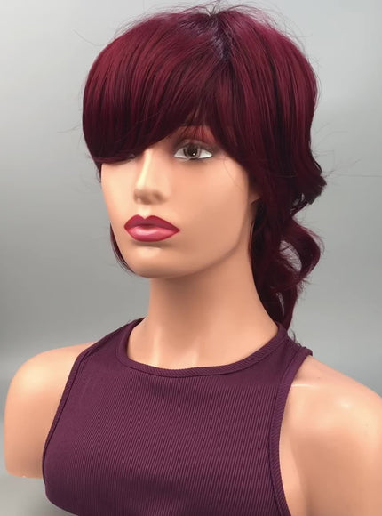 KissICON Kissicon Chic Mullet Pixie Wig Flattering Wave Ring