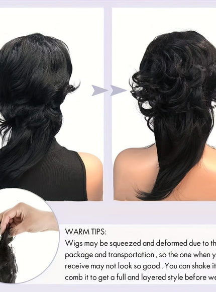 KissICON Kissicon Chic Mullet Pixie Wig Flattering Wave Ring