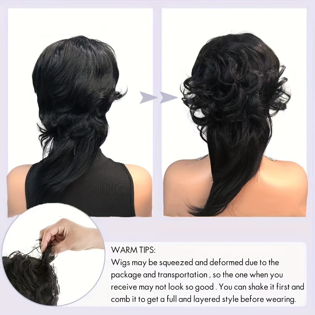 KissICON Kissicon Chic Mullet Pixie Wig Flattering Wave Ring