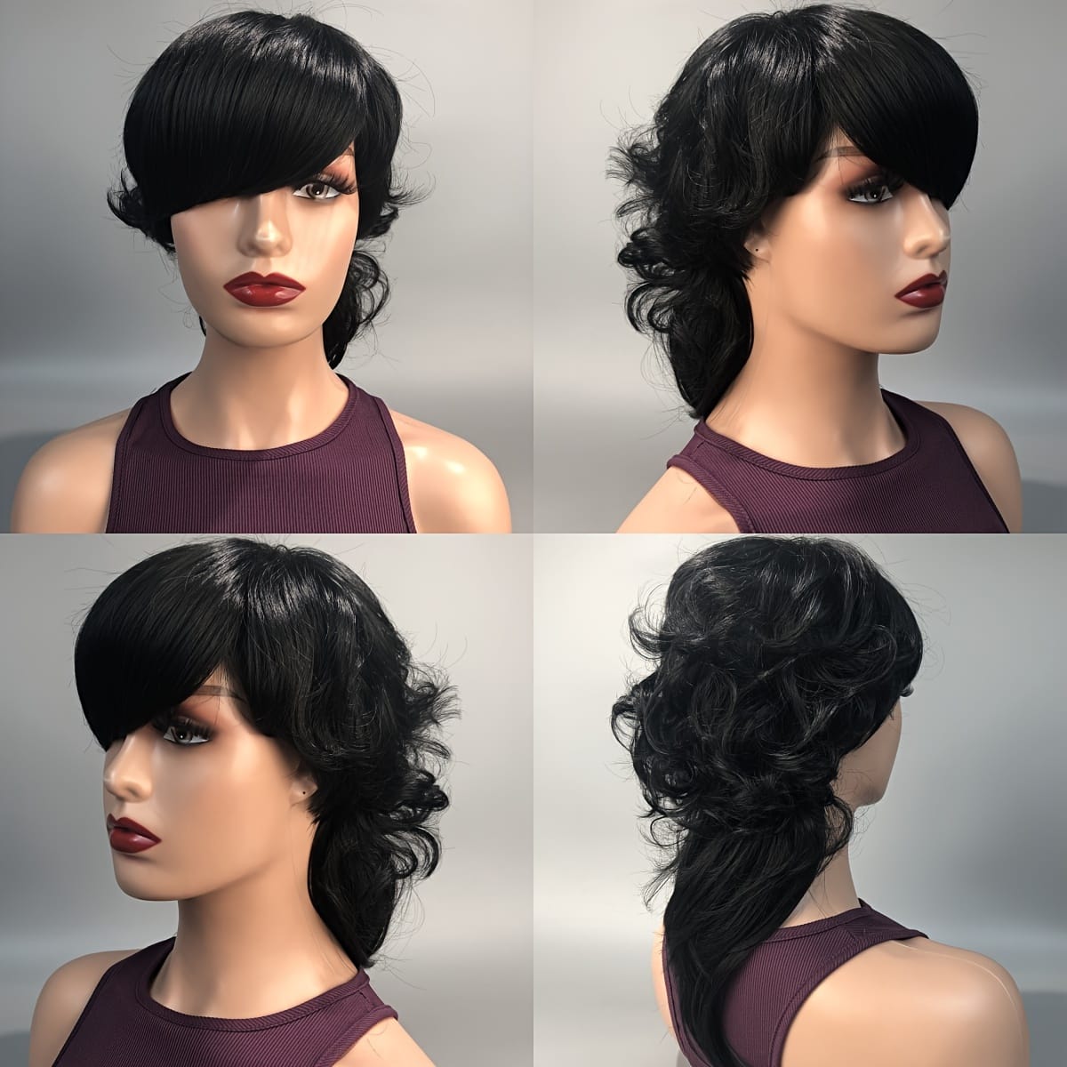KissICON Kissicon Chic Mullet Pixie Wig Flattering Wave Ring