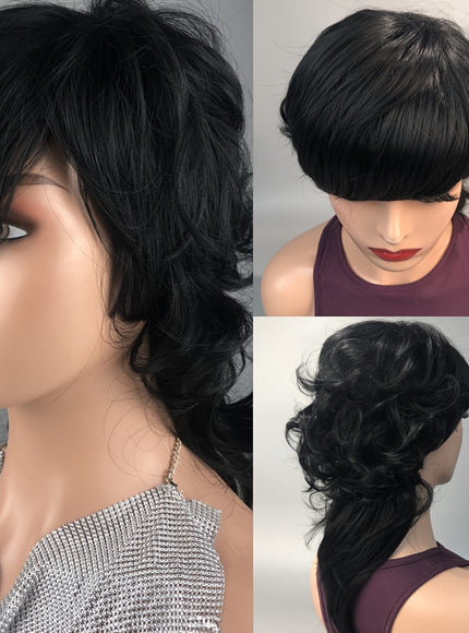 KissICON Kissicon Chic Mullet Pixie Wig Flattering Wave Ring