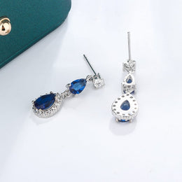 KissICON KissIcon Classic 925 Silver Plated Earrings - Color Zircon