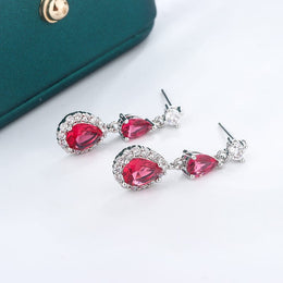 KissICON KissIcon Classic 925 Silver Plated Earrings - Color Zircon