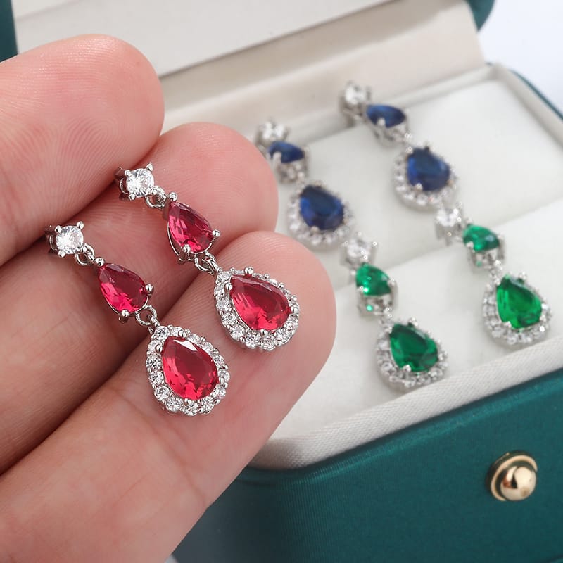 KissICON KissIcon Classic 925 Silver Plated Earrings - Color Zircon