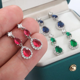 KissICON KissIcon Classic 925 Silver Plated Earrings - Color Zircon