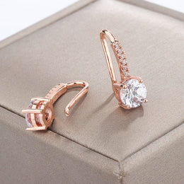KissICON KissIcon Classic 925 Silver Plated Zircon Earrings - Shiny