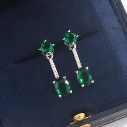 KissICON KissIcon Classic Emerald Fringe Earrings - Lux Shine