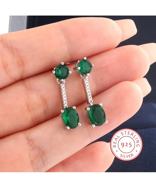 KissICON KissIcon Classic Emerald Fringe Earrings - Lux Shine