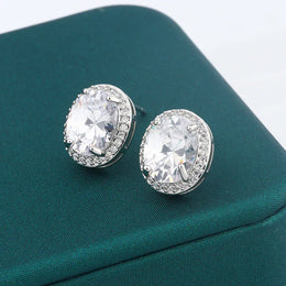 KissICON KissIcon Classic Shiny Zircon Earrings For Women - Dazzle