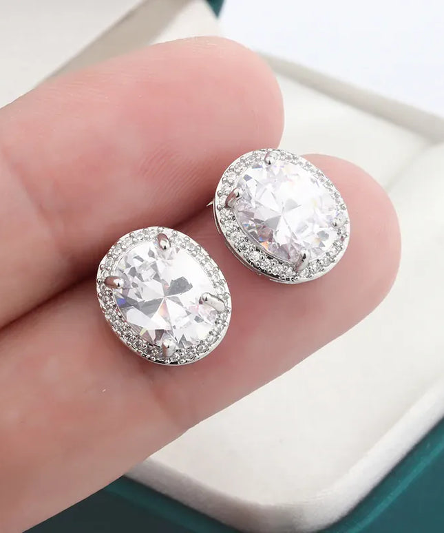 KissICON KissIcon Classic Shiny Zircon Earrings For Women - Dazzle