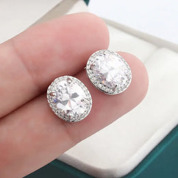 KissICON KissIcon Classic Shiny Zircon Earrings For Women - Dazzle