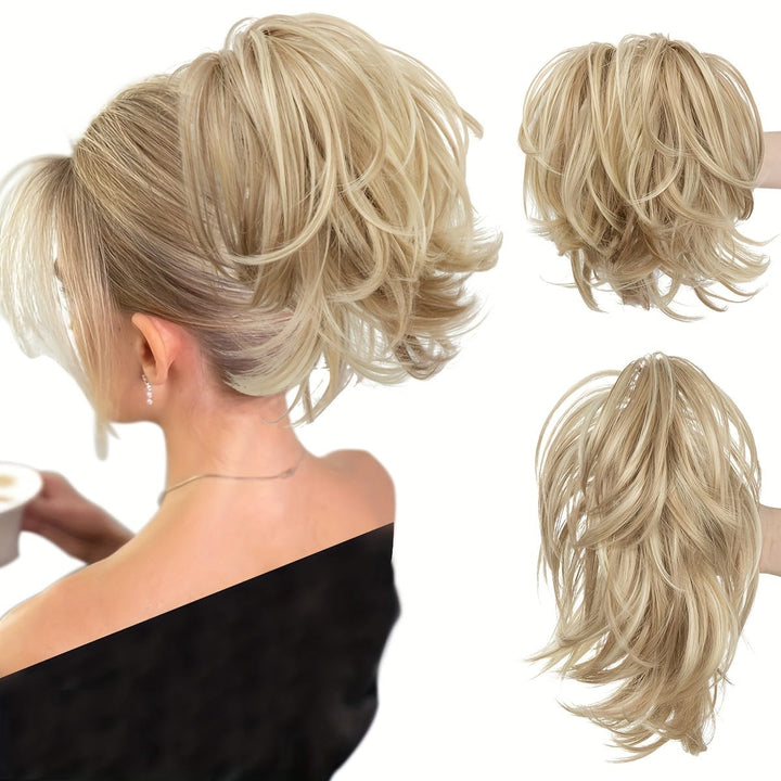 KissIcon Claw Clip Bun Hair Extensions - Bendable