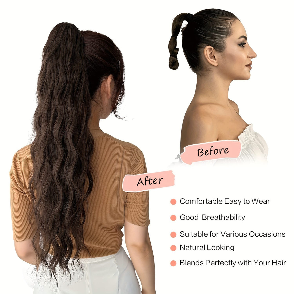 KissICON KissIcon Claw Ponytail 24 Inch Clip In -