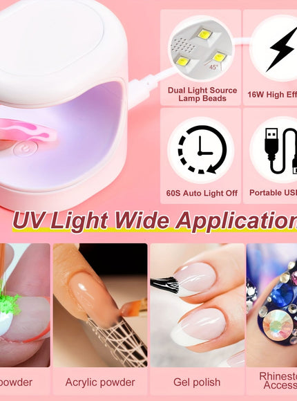 KissICON KissIcon Coffin Nail Tips Gel X Kit -