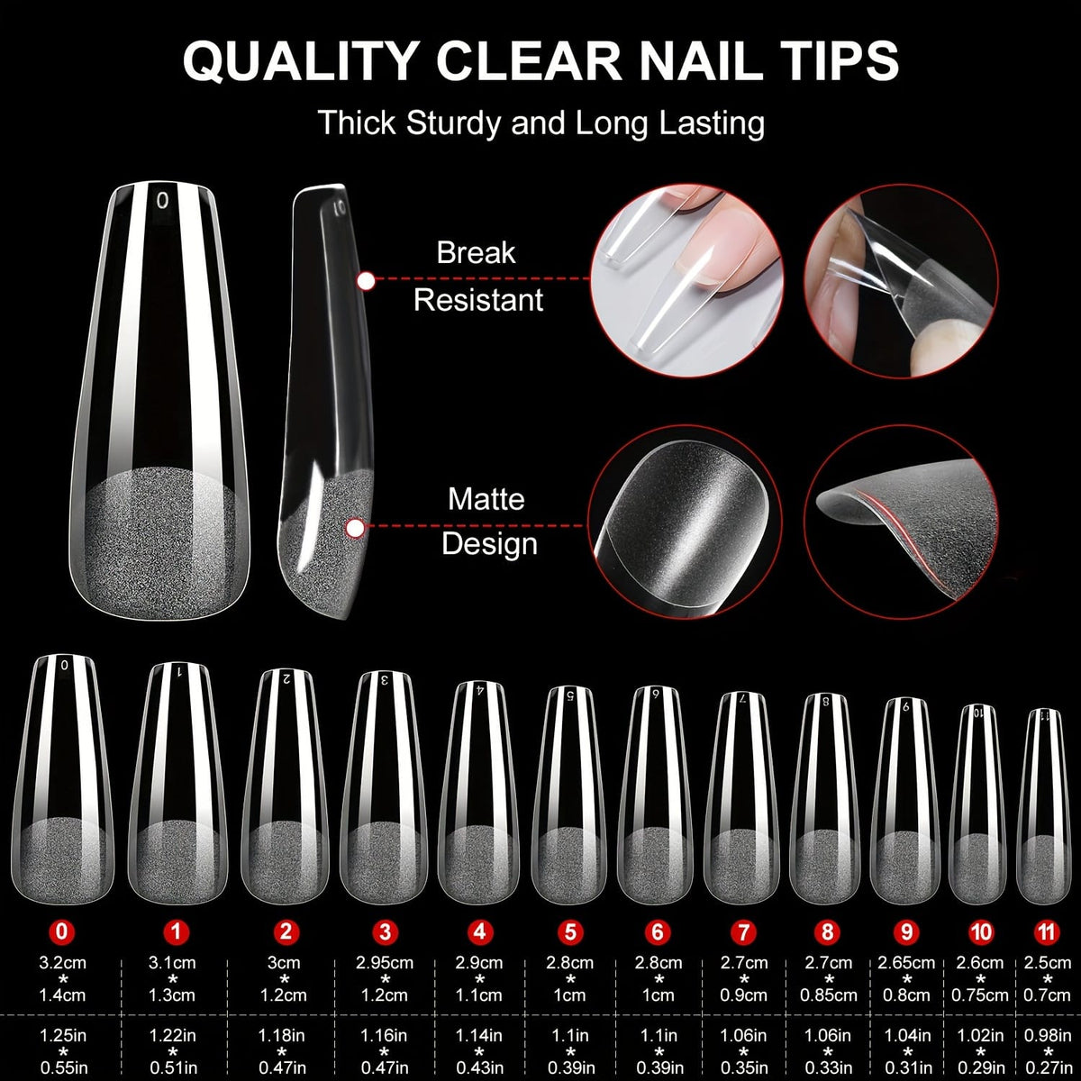 KissICON KissIcon Coffin Nail Tips Gel X Kit -