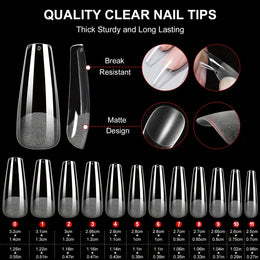 KissICON KissIcon Coffin Nail Tips Gel X Kit -