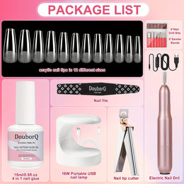 KissICON KissIcon Coffin Nail Tips Gel X Kit -