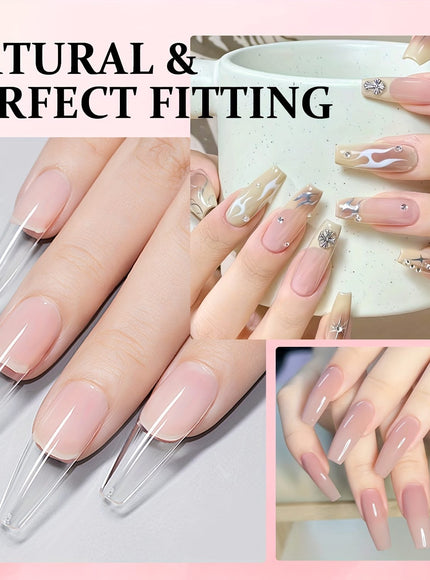 KissICON KissIcon Coffin Nail Tips Gel X Kit -