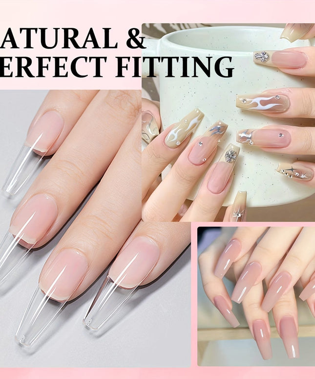 KissICON KissIcon Coffin Nail Tips Gel X Kit -