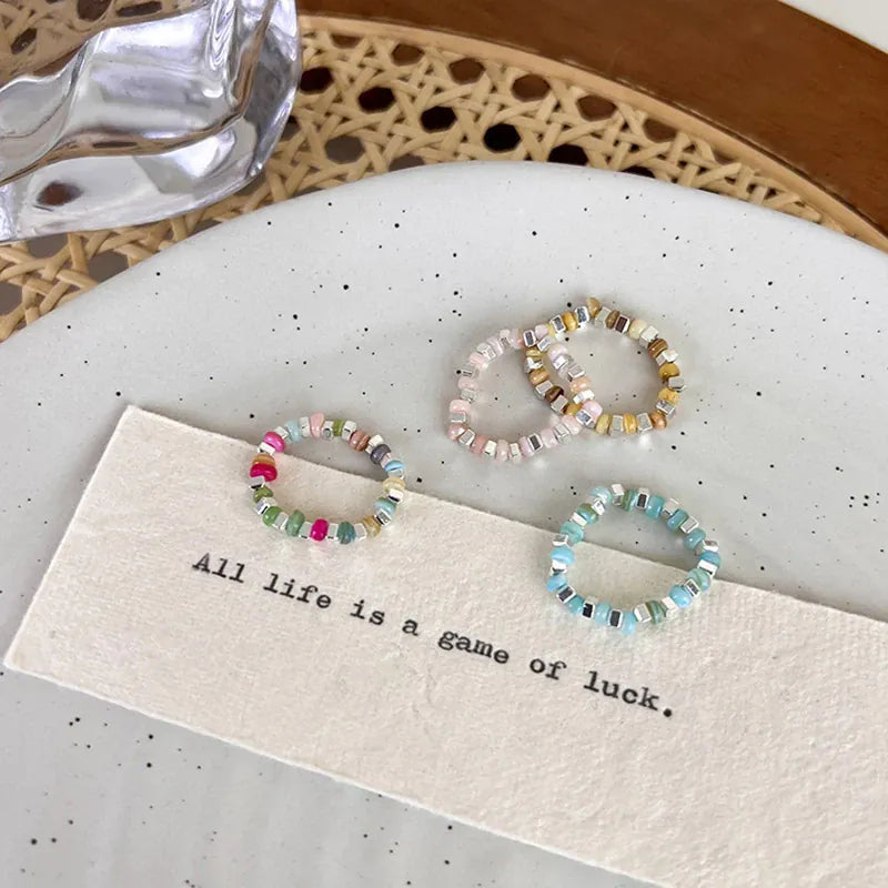 KissICON Kissicon Colorful Beaded Ring – Irregular Beads Gift