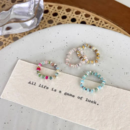 KissICON Kissicon Colorful Beaded Ring – Irregular Beads Gift