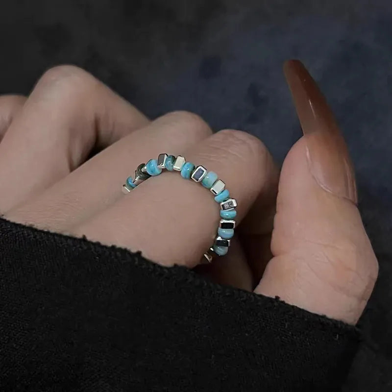KissICON Kissicon Colorful Beaded Ring – Irregular Beads Gift