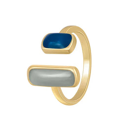 KissICON Kissicon Colorful Drip Glaze Ring – Adjustable Gold