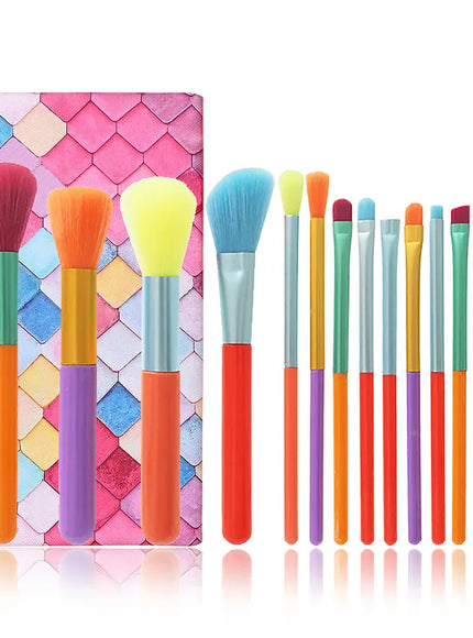 KissICON KissIcon Colourful 15pcs Makeup Brush Set - Gift