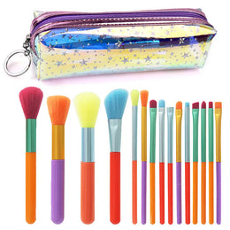 KissICON KissIcon Colourful 15pcs Makeup Brush Set - Gift