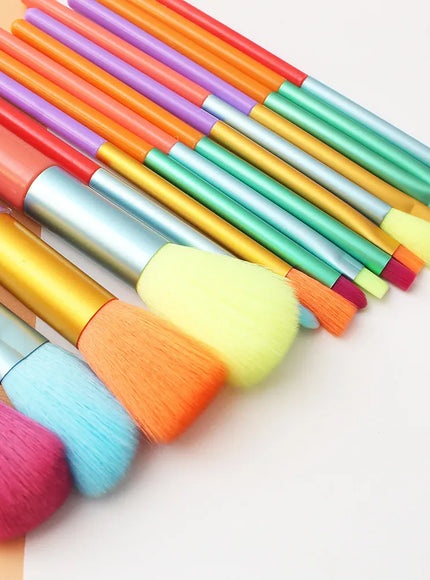 KissICON KissIcon Colourful 15pcs Makeup Brush Set - Gift
