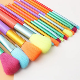 KissICON KissIcon Colourful 15pcs Makeup Brush Set - Gift